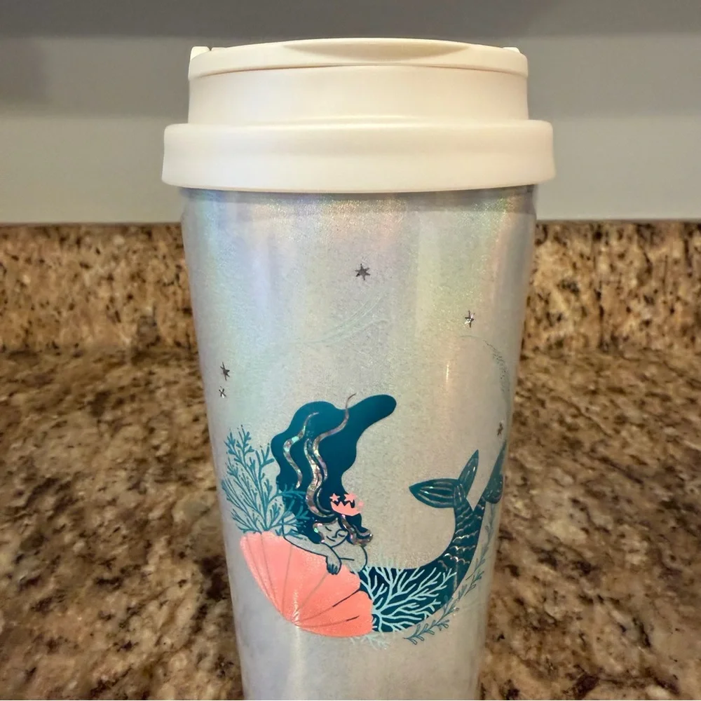 NWT Starbucks Japan Hologram Siren Mermaid Anniversary Steel To Go Cup Tumbler